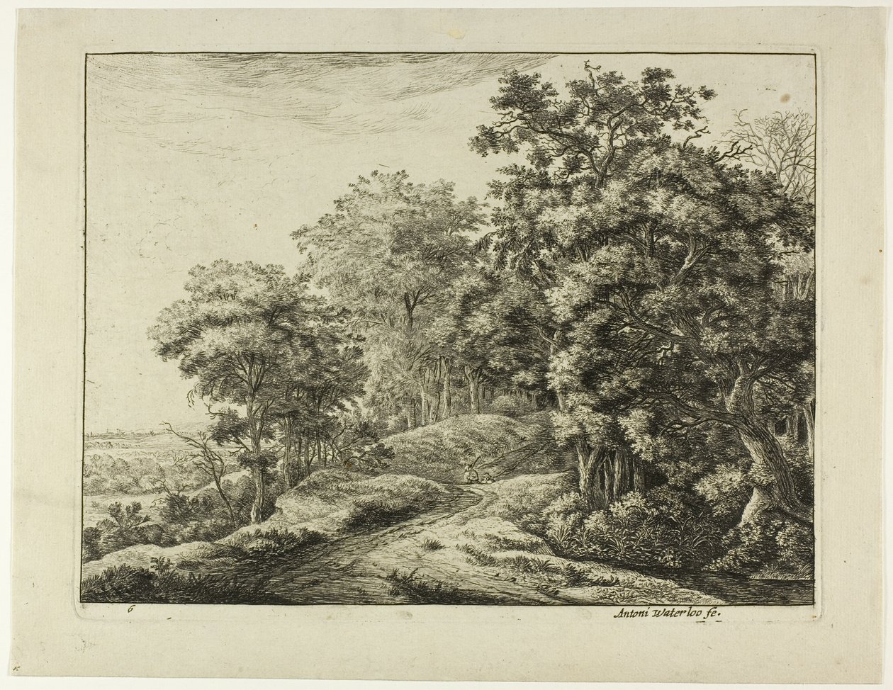 Two Men in the Hollow autorstwa Anthonie Waterloo