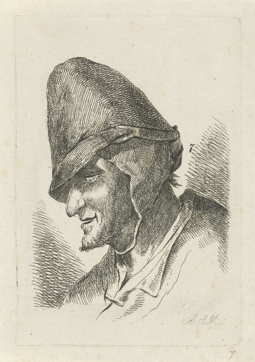 Mężczyzna w wysokim kapeluszu autorstwa Anthonie Willem Hendrik Nolthenius de Man