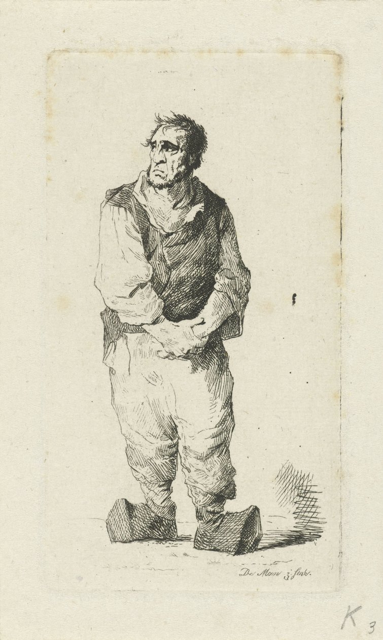 Mężczyzna w drewniakach autorstwa Anthonie Willem Hendrik Nolthenius de Man