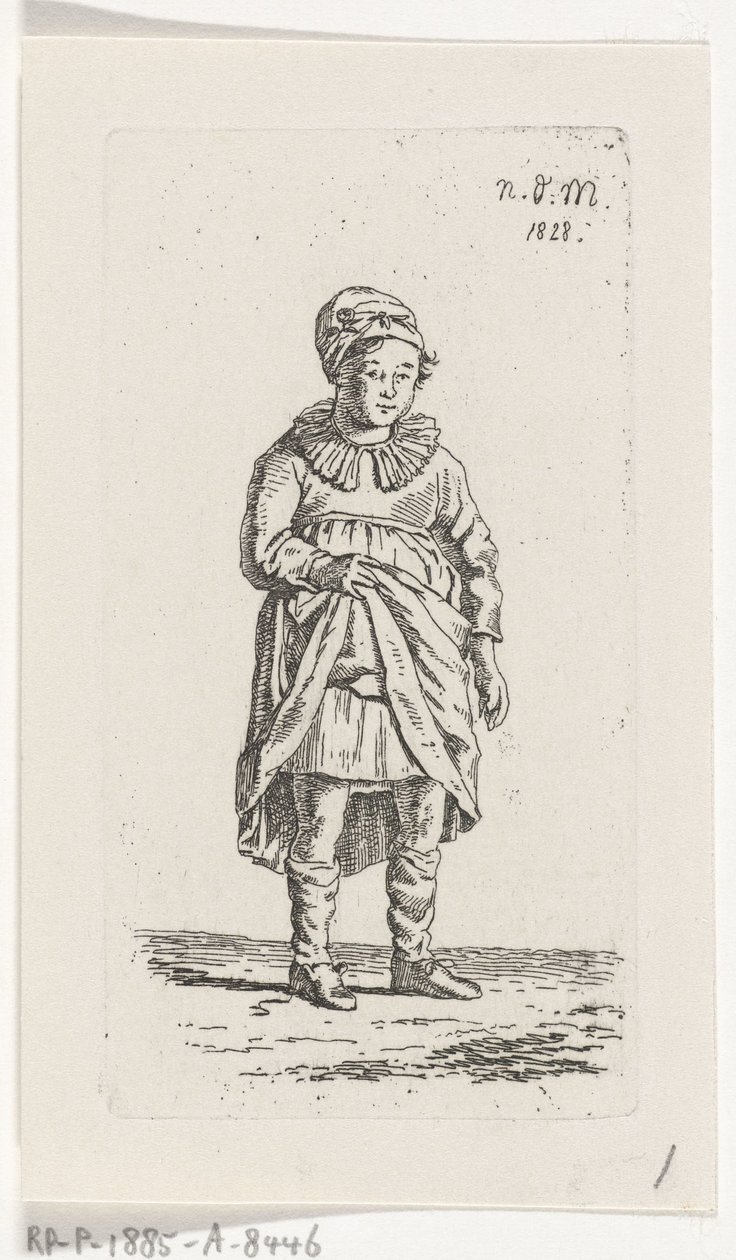Dziewczyna podnosząca spódnicę autorstwa Anthonie Willem Hendrik Nolthenius de Man