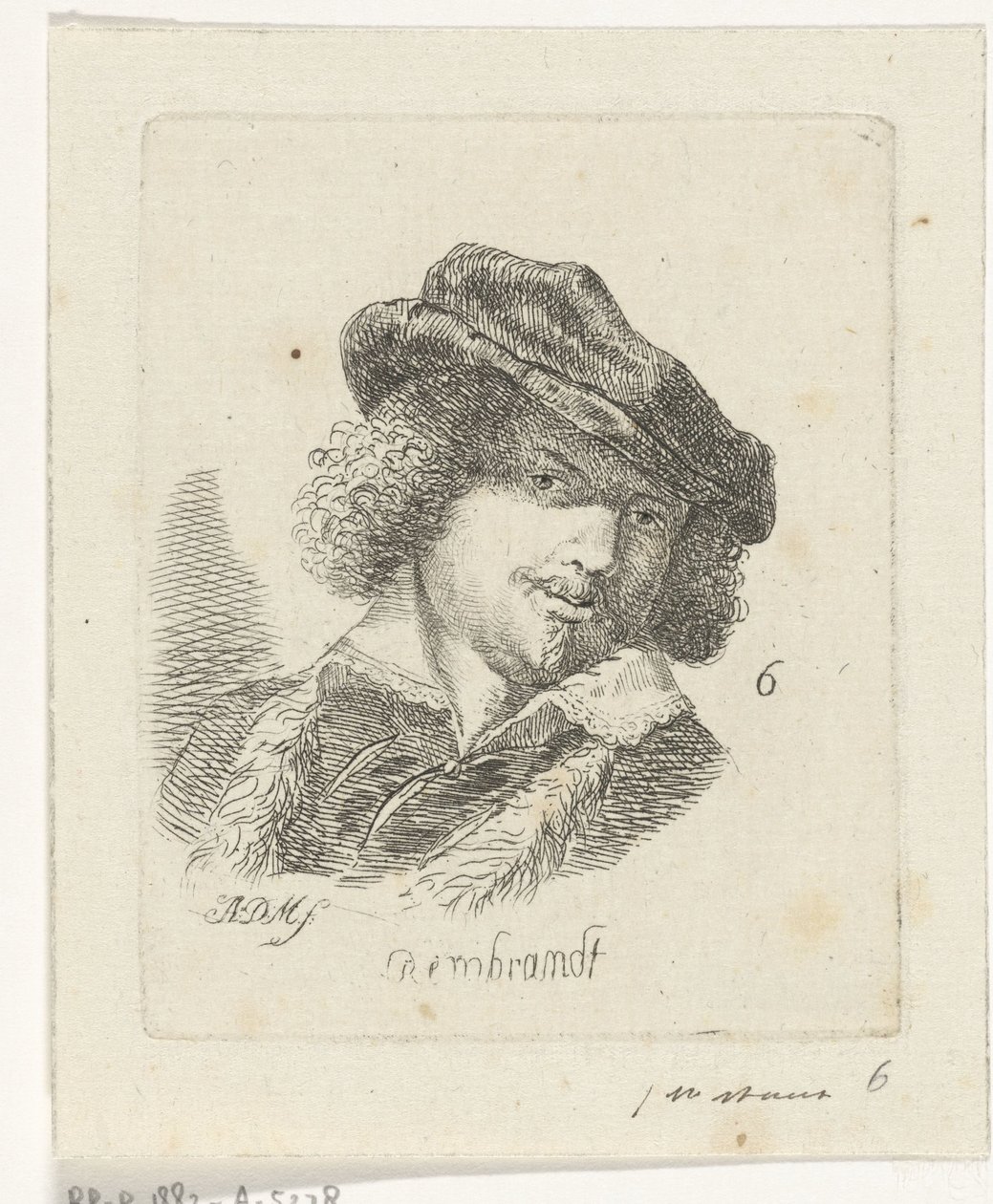 Portret Rembrandta autorstwa Anthonie Willem Hendrik Nolthenius de Man