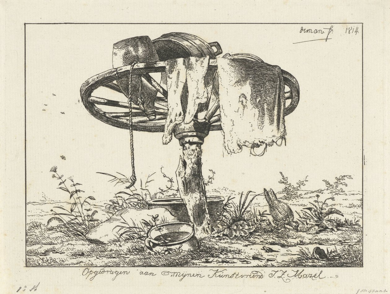 Koło na słupie autorstwa Anthonie Willem Hendrik Nolthenius de Man