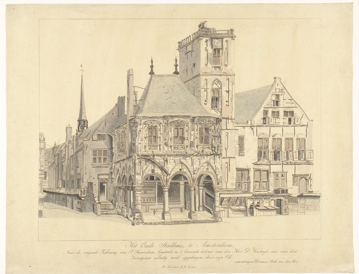Ratusz Starego Miasta w Amsterdamie, 1641 Ratusz Staromiejski w Amsterdamie (tytuł na obiekcie) autorstwa Anthonie van den Bos