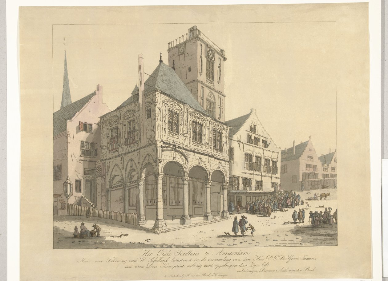 Ratusz Starego Miasta w Amsterdamie, 1641 Ratusz Staromiejski w Amsterdamie (tytuł na obiekcie) autorstwa Anthonie van den Bos