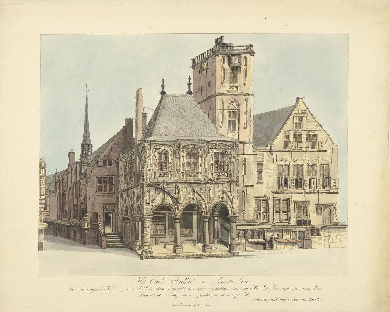 Ratusz Starego Miasta w Amsterdamie, 1641 autorstwa Anthonie van den Bos