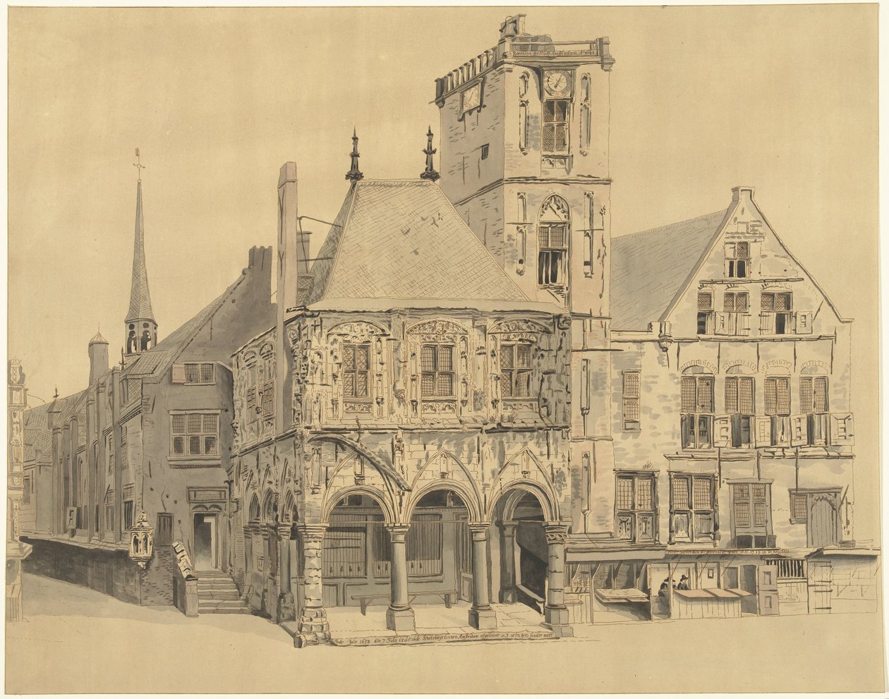Ratusz Starego Miasta w Amsterdamie, 1641 autorstwa Anthonie van den Bos