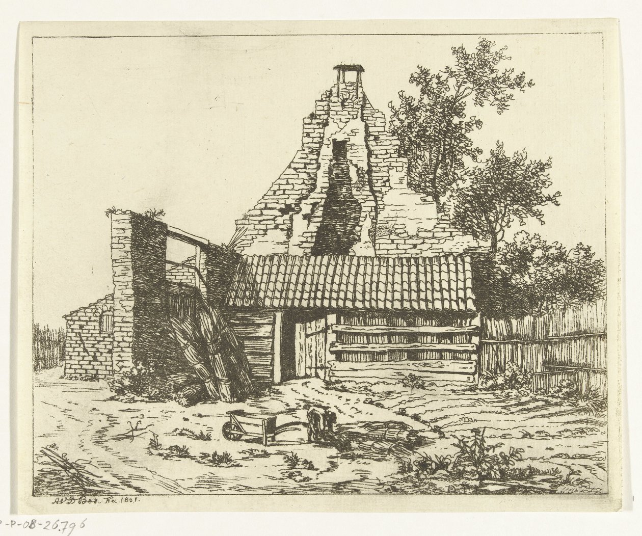 Przecinarka do trzciny do ruin Domu Snaatburg w Maarssen autorstwa Anthonie van den Bos