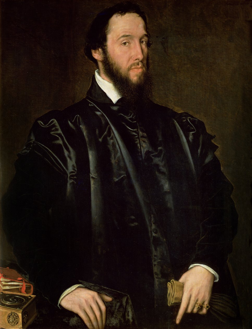 Portret Antona Perrenot de Granvelle (1517-86), ministra stanu Karola V i Filipa II, który został wicekrólem Hiszpanii w Neapolu w 1571 r., 1549 (panel) autorstwa Anthonis van Dashorst Mor