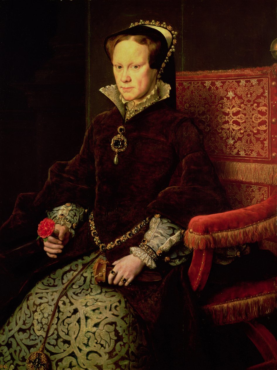 Królowa Maria I (1516-58) 1554 autorstwa Anthonis van Dashorst Mor