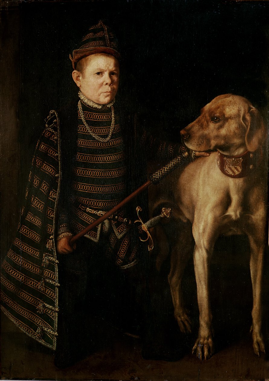 Krasnolud kardynała Granvelle, ok. 1560 autorstwa Anthonis van Dashorst Mor