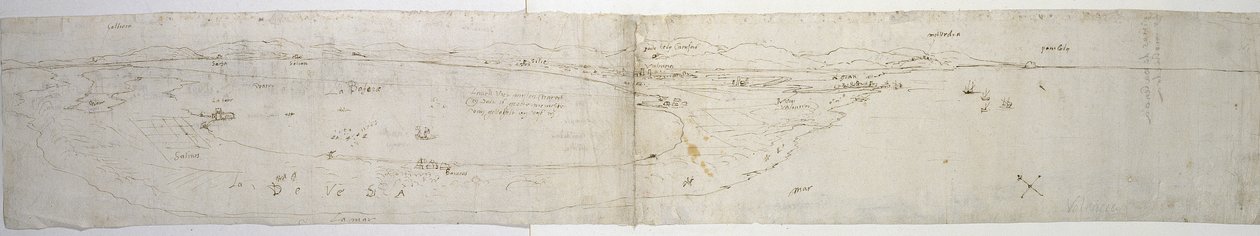 Walencja (pióro i tusz na papierze) autorstwa Anthonis van den Wyngaerde