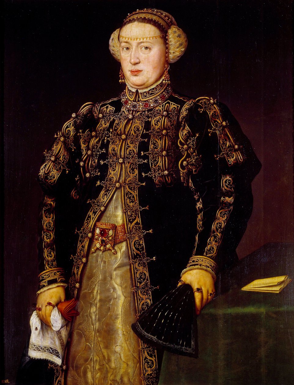 Portret Katarzyny Kastylii (1507-1578), żony Jana III Portugalii Obraz Antonio Moro (1517-1575) (ec.hol.) XVI w. Madryt, Muzeum Prado autorstwa Anthonis Mor van Dashorst