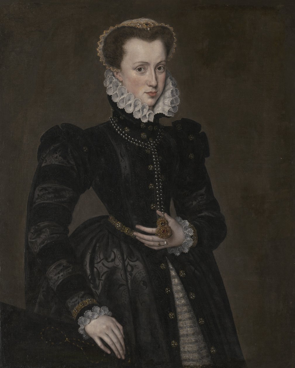 Portret damy dworskiej, 1560-70 autorstwa Anthonis van Dashorst Mor