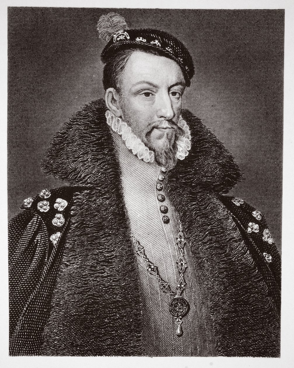 Thomas Radclyffe, hrabia Sussex, grawerowane przez H. Robinsona autorstwa Anthonis van Dashorst Mor