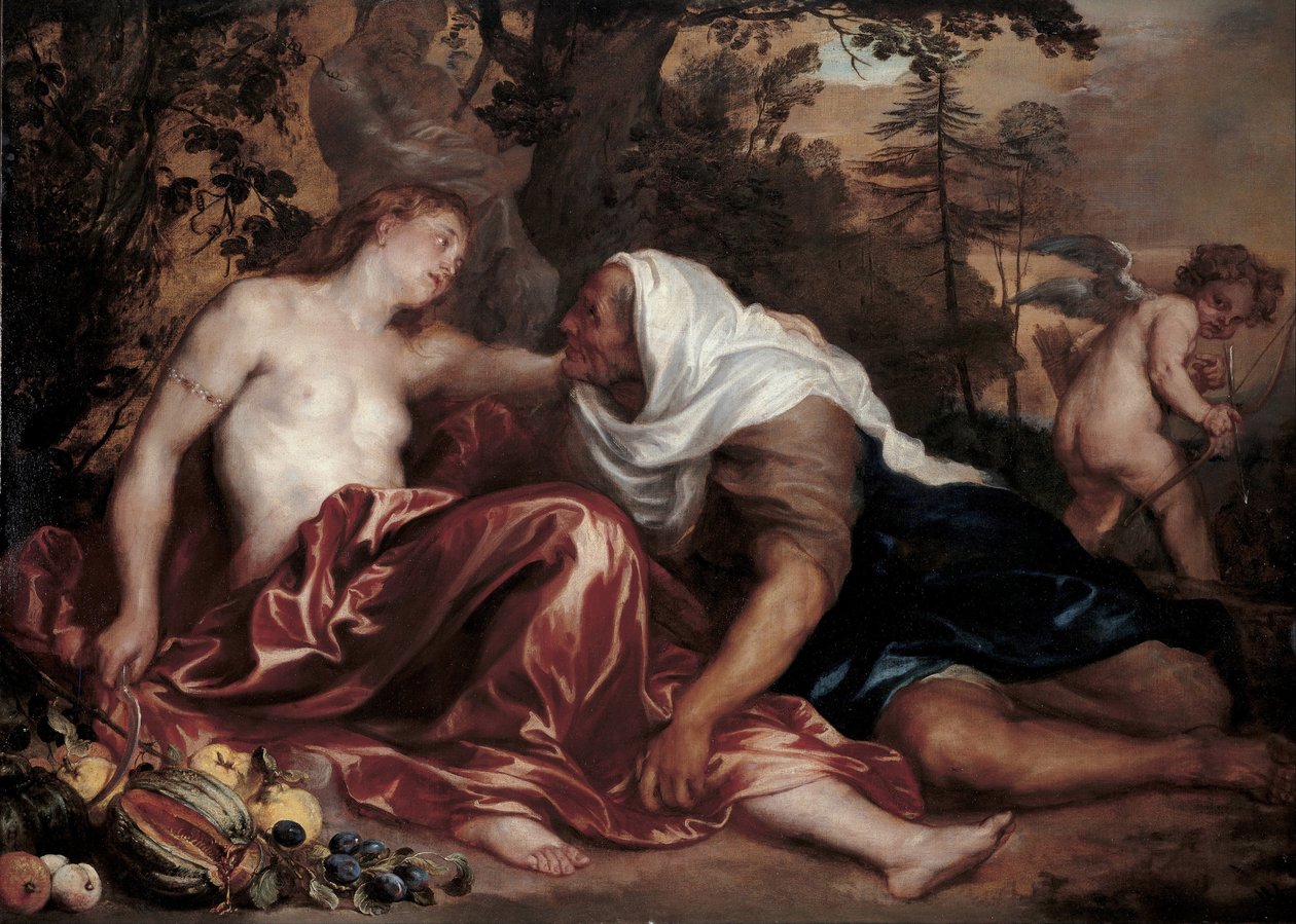 Vertumnus i Pomona, ok. 1625 autorstwa Anthony van Dyck