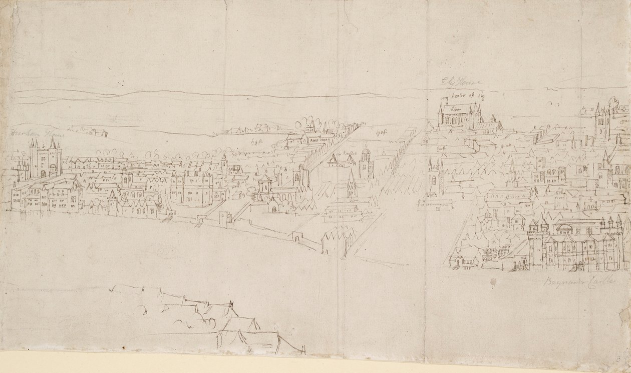 Panorama Londynu widziana z Southwark: Durham House do Barnard