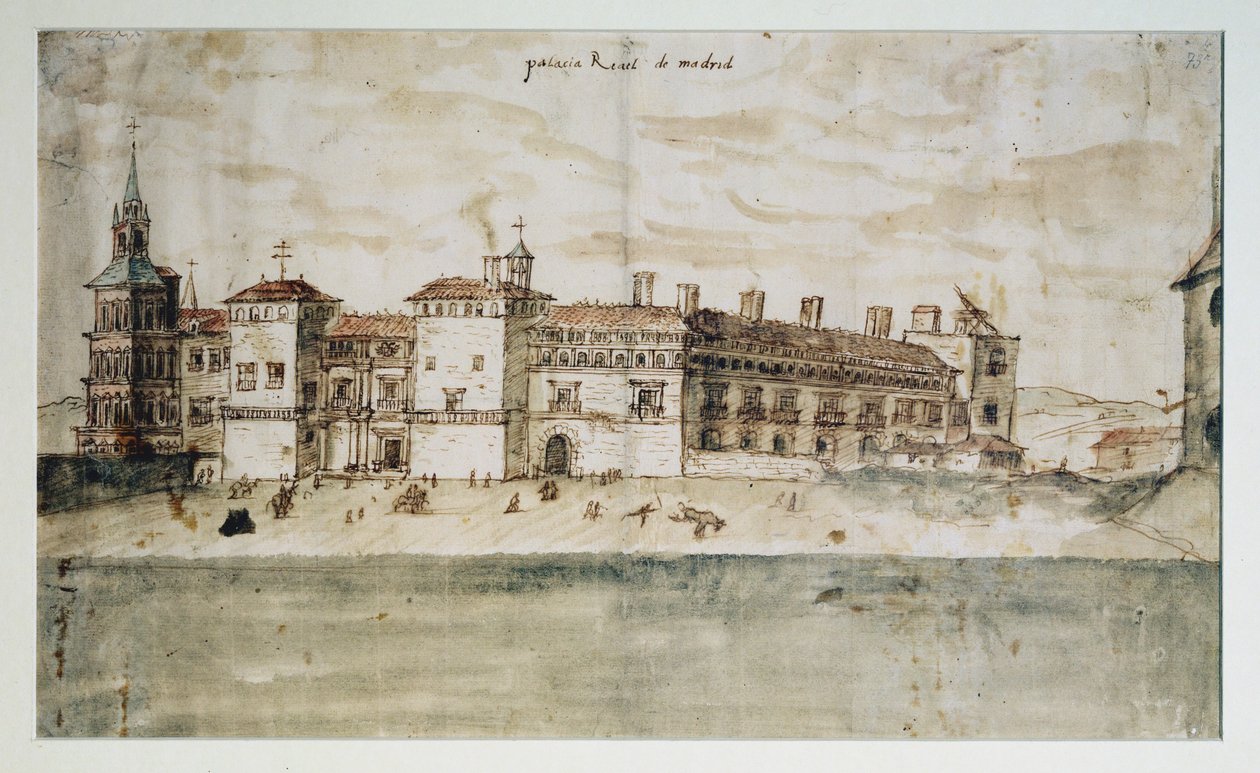 Alcazar w Madrycie autorstwa Anthonis van den Wyngaerde