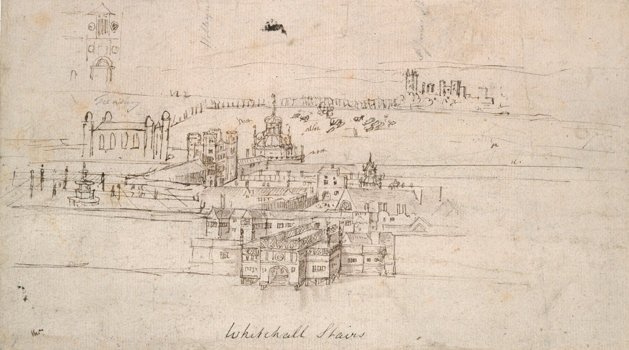 Tower of London, ok. 1550-1560 autorstwa Anthonis van den Wyngaerde