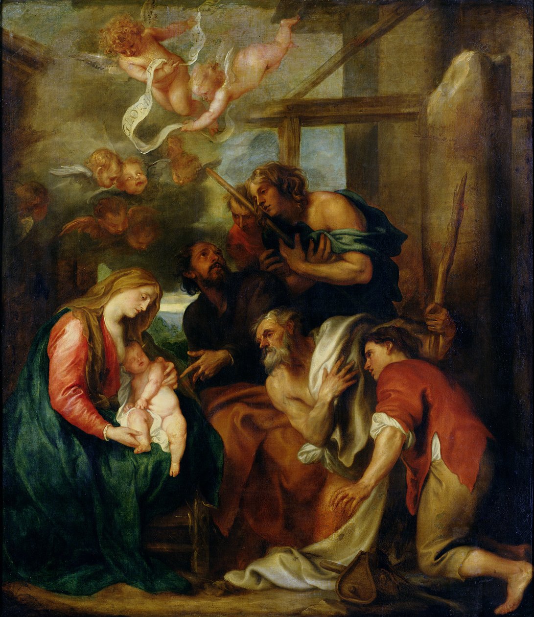Adoracja pasterzy autorstwa Anthony van Dyck
