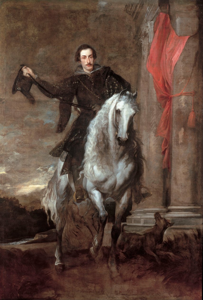 Anton Giulio Brignole-Sprzedaż na koniu autorstwa Anthony van Dyck