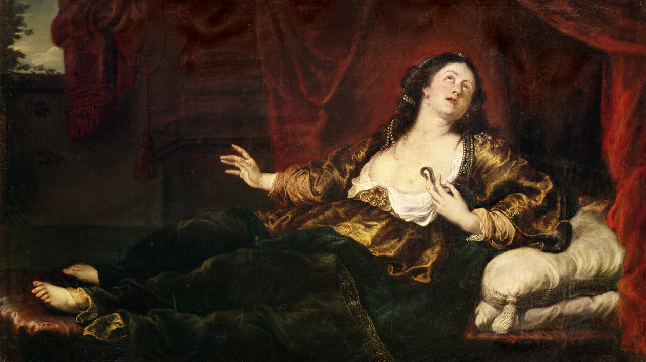 Śmierć Kleopatry VII (69-30 pne) autorstwa Anthony van Dyck