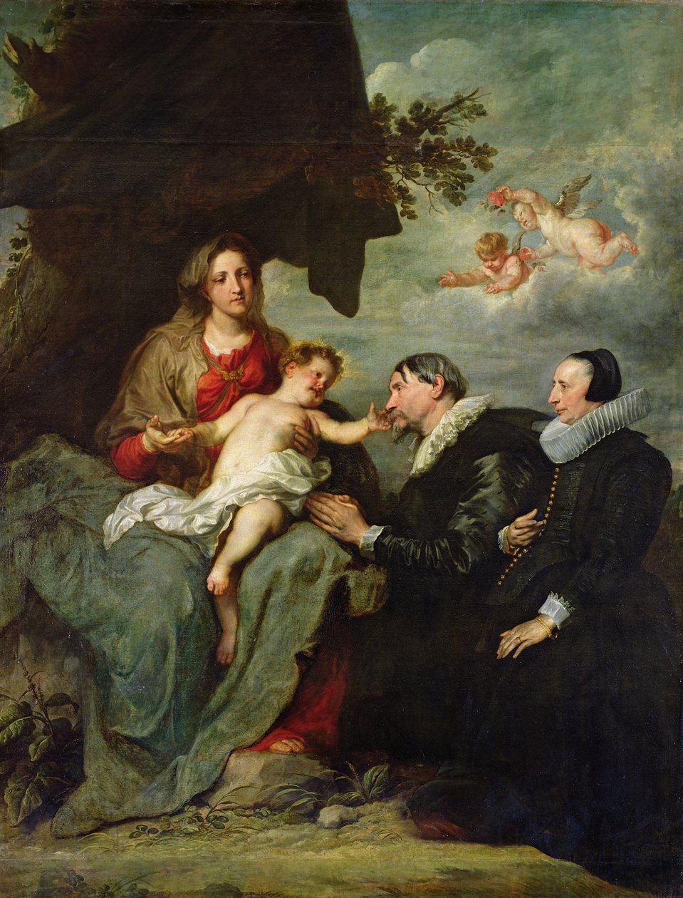 Madonna z Dzieciątkiem z Darczyńcami autorstwa Anthony van Dyck