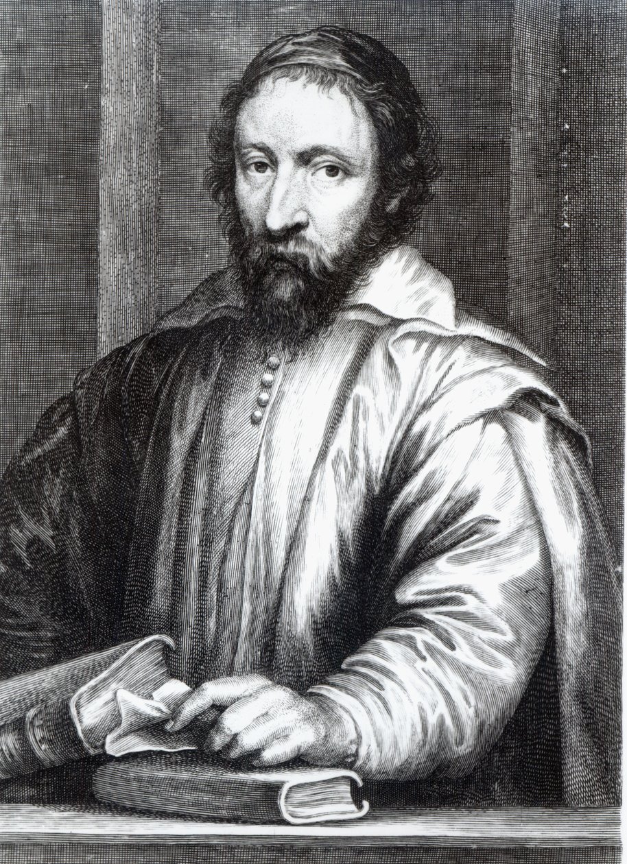Nicolas Claude Fabri de Peiresc, grawerowane przez Martina van den Enden autorstwa Anthony van Dyck