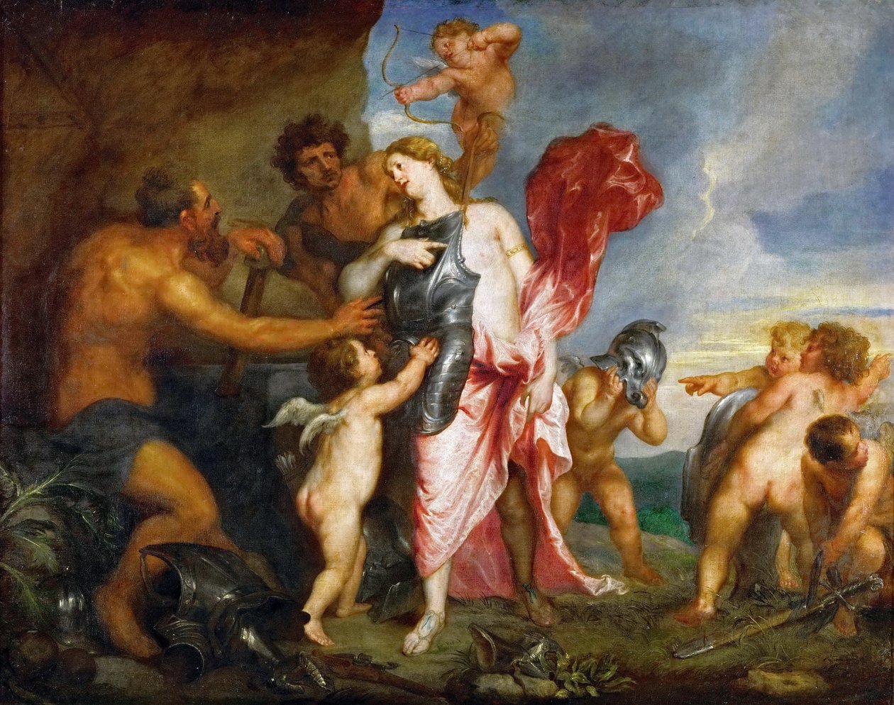 Thetis otrzymuje broń dla Achillesa od Hefajstosa autorstwa Anthony van Dyck