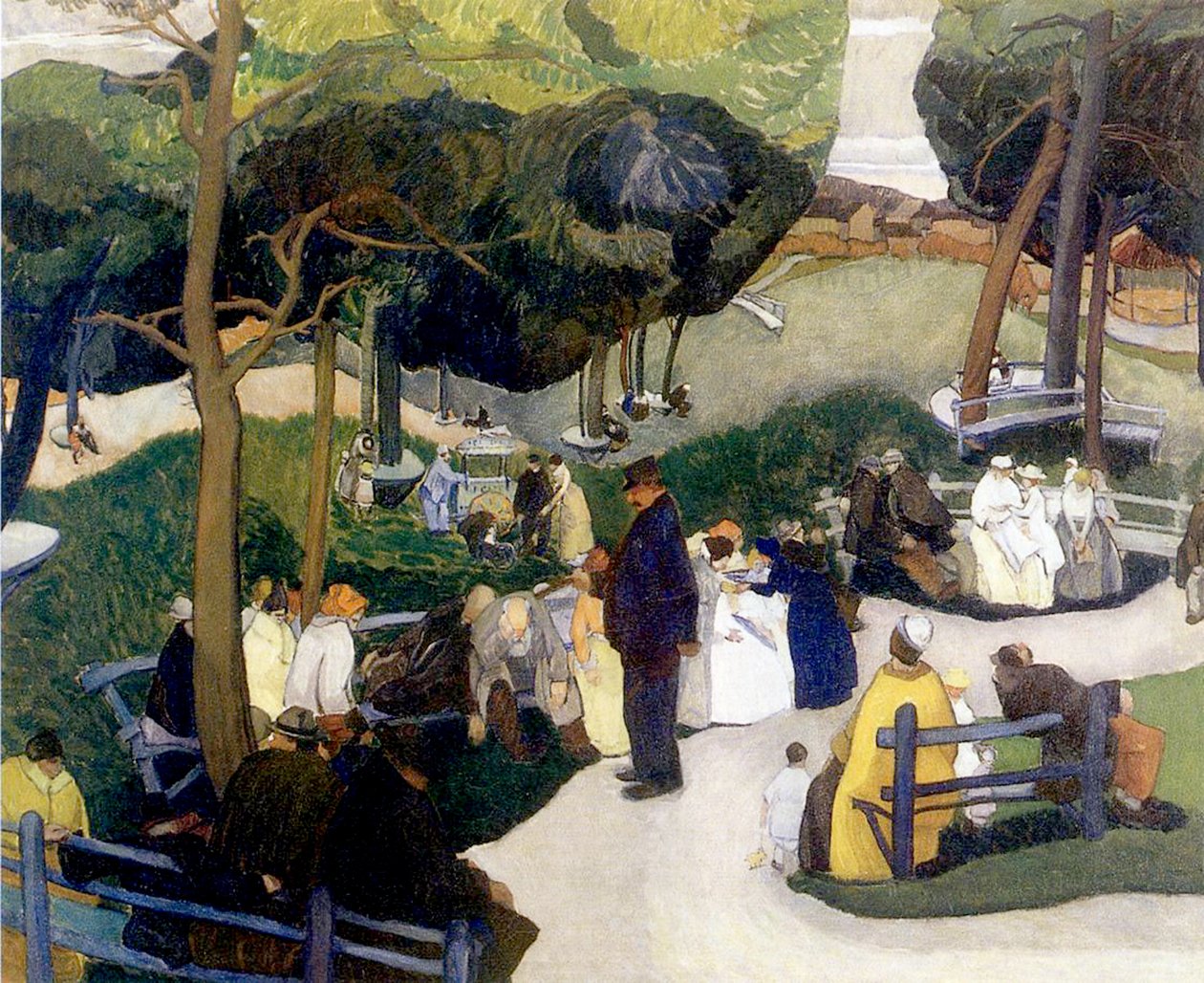 W parku, 1922 olej na płótnie autorstwa Anthony Angarola