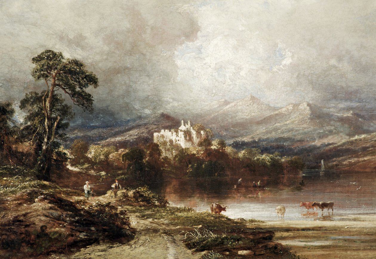 Zamek Dunstaffnage, Argyllshire, Szkocja autorstwa Anthony Vandyke Copley Fielding
