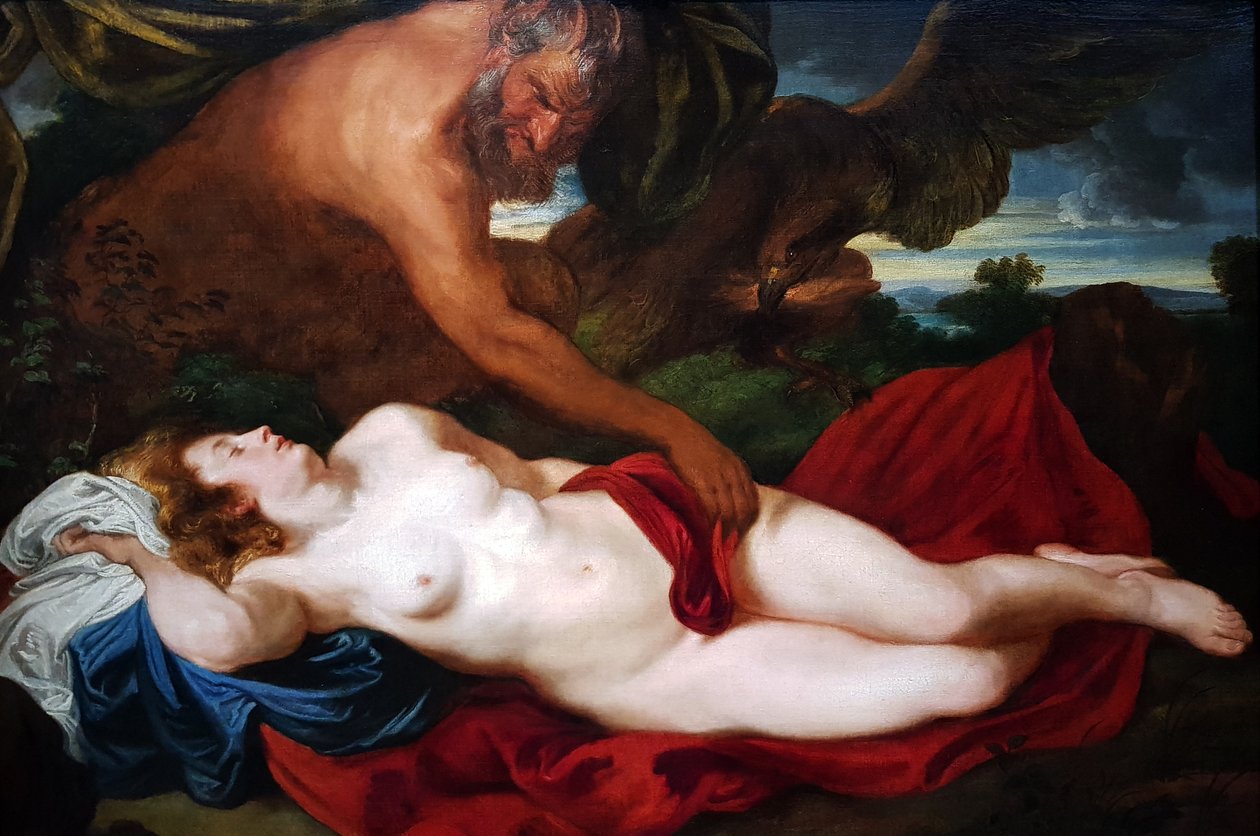 Jowisz jako Satyr z Antiope autorstwa Anthony van Dyck