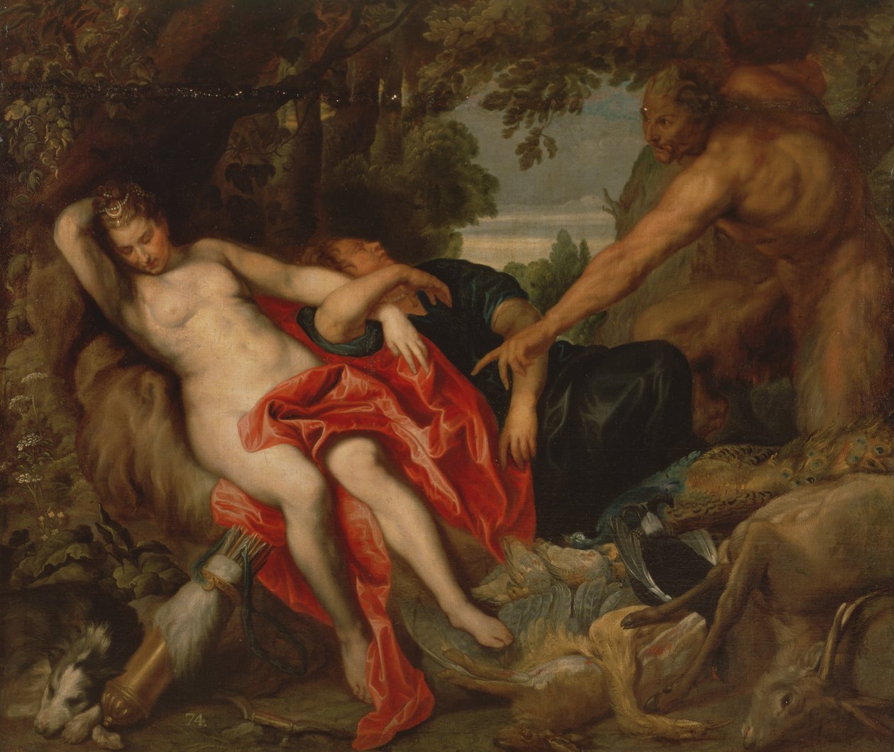 Diana i Endymion odkryci przez Satyra, 1622-27 autorstwa Anthony van Dyck