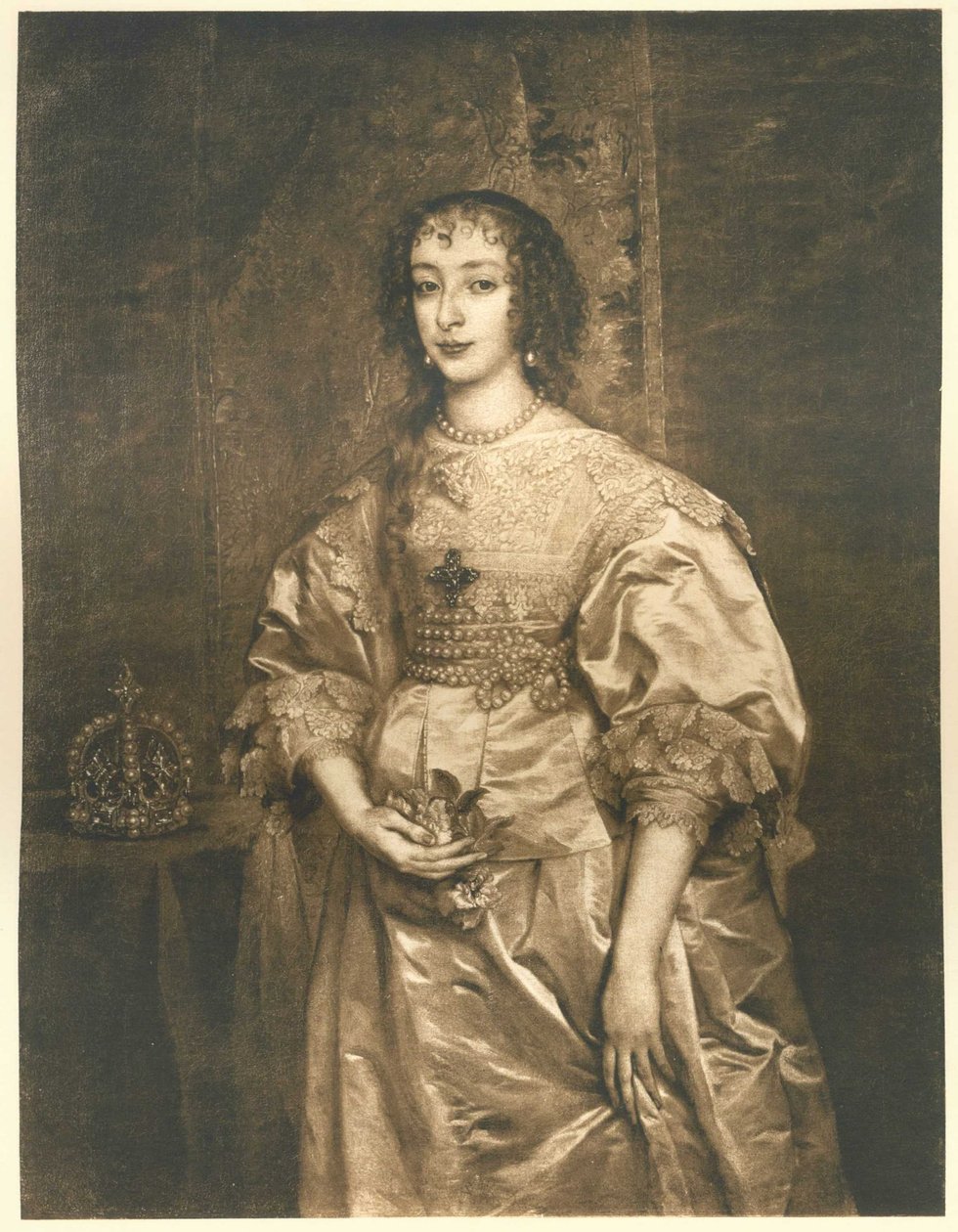 Henriette Maria Francji (1609-1668), żona Karola I Anglii autorstwa Anthony van Dyck