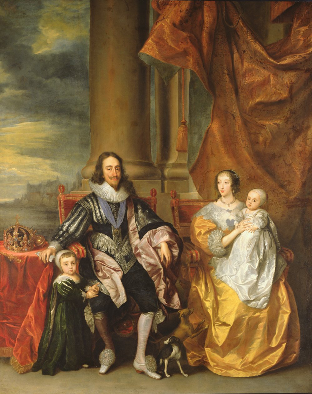 Król Karol I (1600-49) i jego rodzina autorstwa Anthony van Dyck