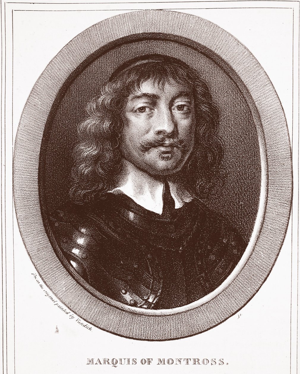 Markiz Montross, grawerowane przez de Ducarme autorstwa Anthony van Dyck