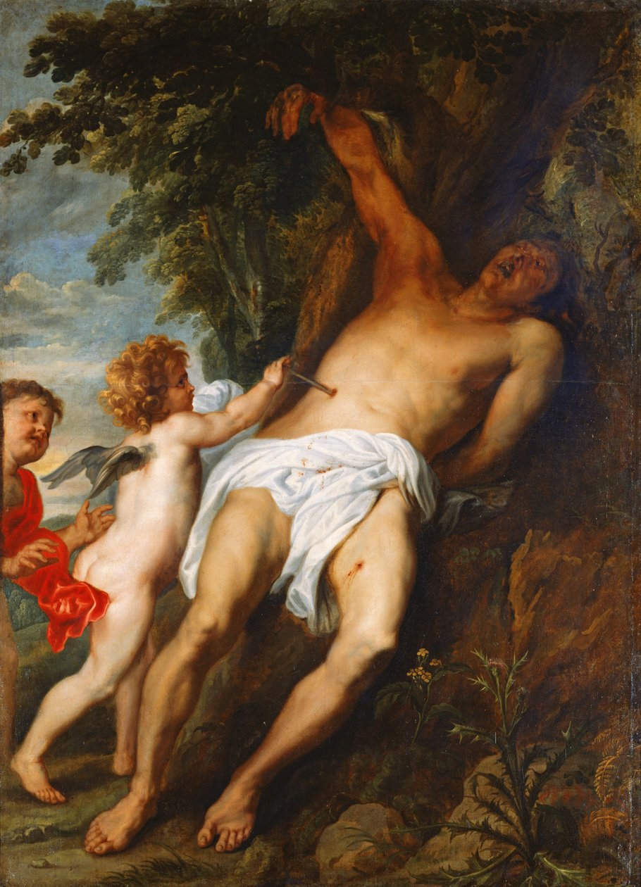Święty Sebastian uratowany przez anioły autorstwa Anthony van Dyck