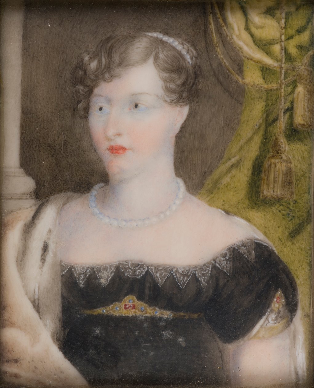 Portret księżnej Charlotte z Walii (1796-1817), ok. 1812-17 (olej na papierze) autorstwa Anthony (after) Stewart