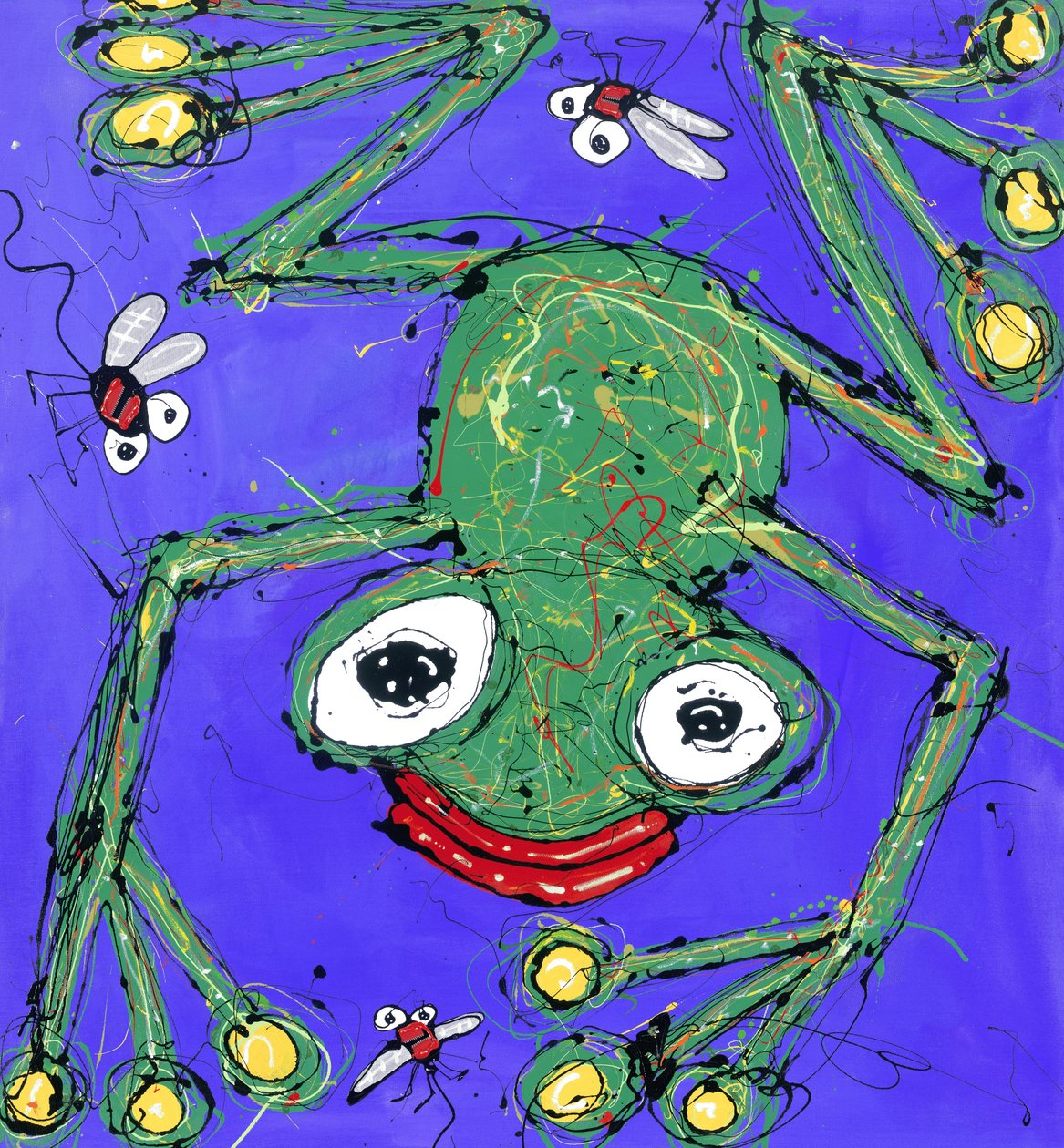 Żaba, 2008 (emalia i akryl na płótnie) autorstwa Anthony Breslin
