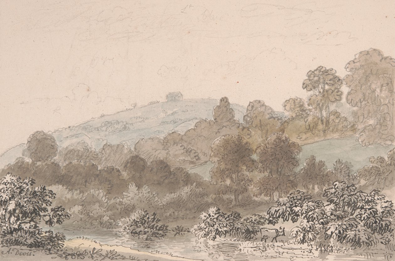 Paisagem com riacho em foregroundpolish autorstwa Anthony Devis