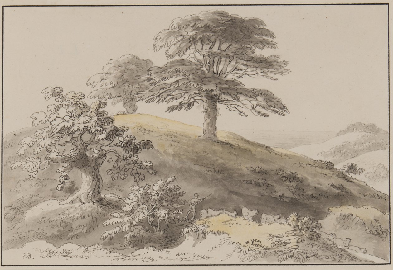 Sussex: Near St Marthas, Albury (pióro, pędzel, atrament i toaleta na papierze) autorstwa Anthony Devis