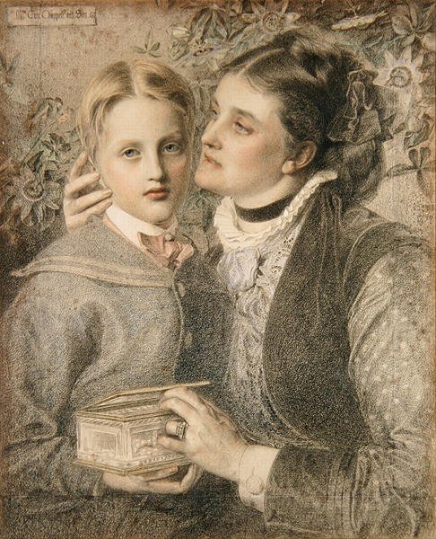 Pani Tom Chappell i syn autorstwa Anthony Frederick Augustus Sandys