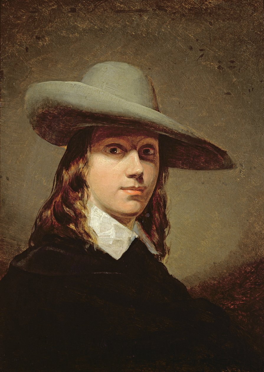 Autoportret w kapeluszu z szerokim rondem, 1848 autorstwa Anthony Frederick Augustus Sandys
