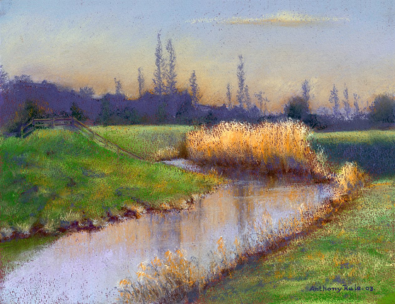 Zimowy wieczór na Clyst, 2003 autorstwa Anthony Rule