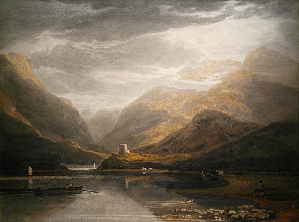 Zamek Dolbadarn (akwarela na papierze) autorstwa Anthony Vandyke Copley Fielding