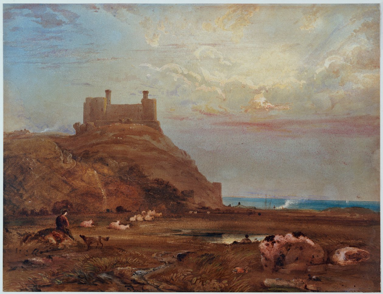 Zamek Harlech, 1820 autorstwa Anthony Vandyke Copley Fielding