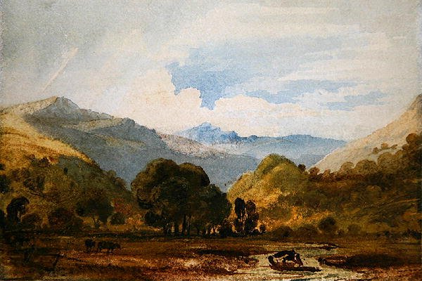 Dolina Św. Jana (akwarela na papierze) autorstwa Anthony Vandyke Copley Fielding