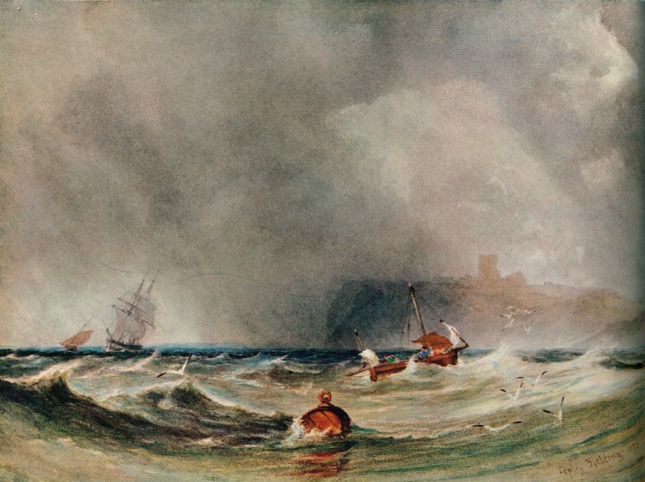 Burza w Whitby, 1851 autorstwa Anthony Vandyke Copley Fielding