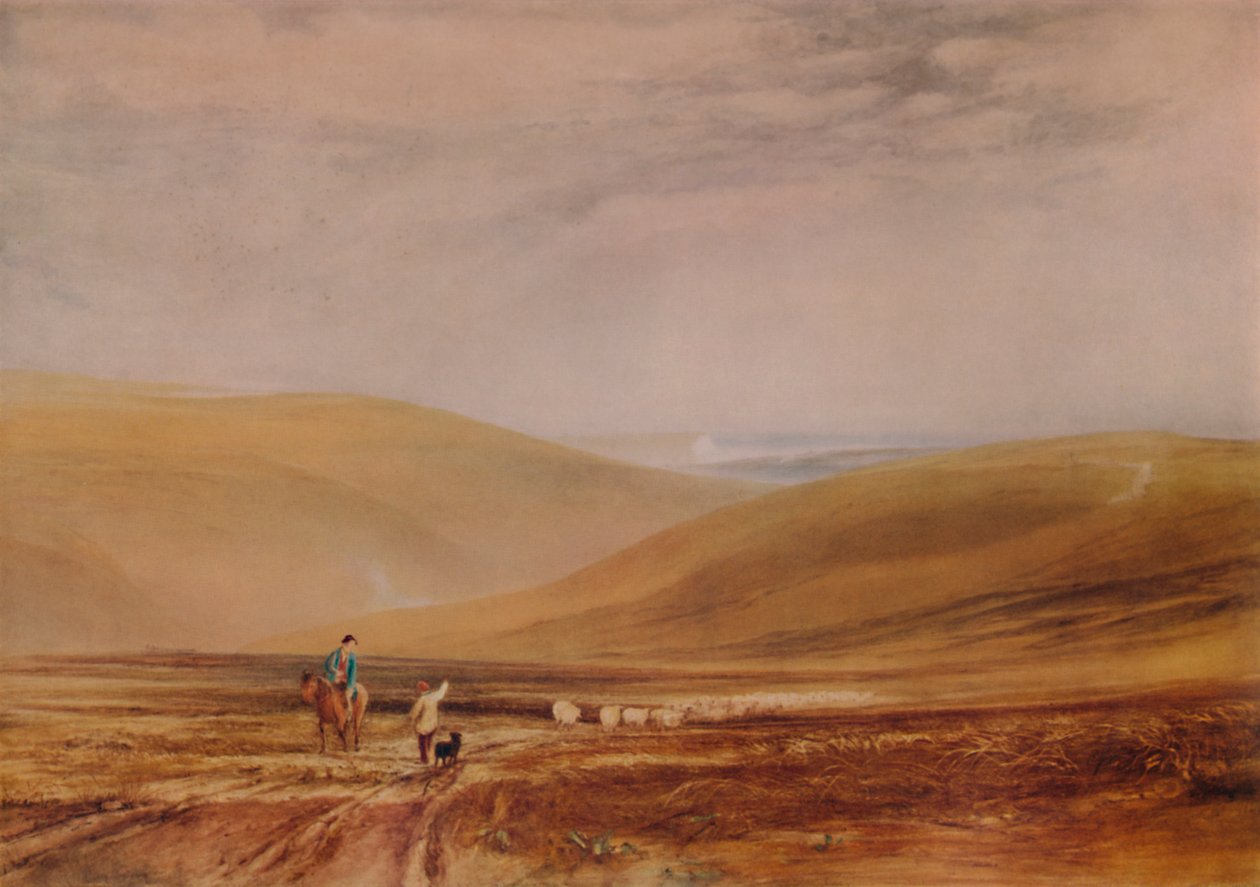 Downs w pobliżu Beachy Head, 1844, 1935 autorstwa Anthony Vandyke Copley Fielding