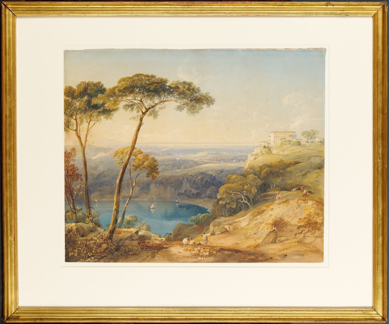 Jezioro Nemi (akwarela na papierze) autorstwa Anthony Vandyke Copley Fielding