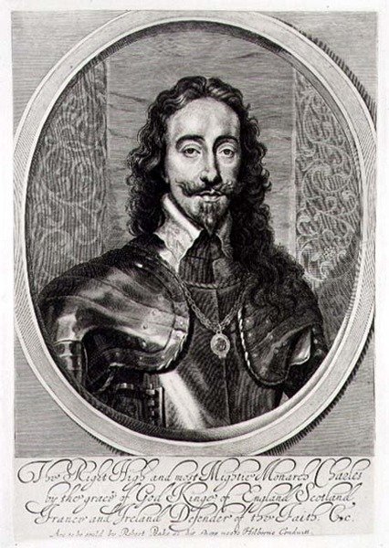 Portret Karola I (1600-49) ryty przez Williama Faithorne (1616-91) 1658 (grafika) autorstwa Anthony van (after) Dyck